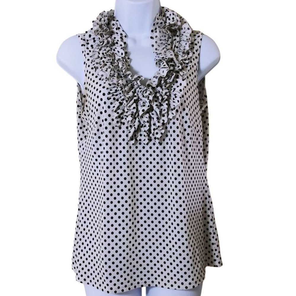 ESSENTIALS BLOUSE TOP WITH  POLKA DOTS